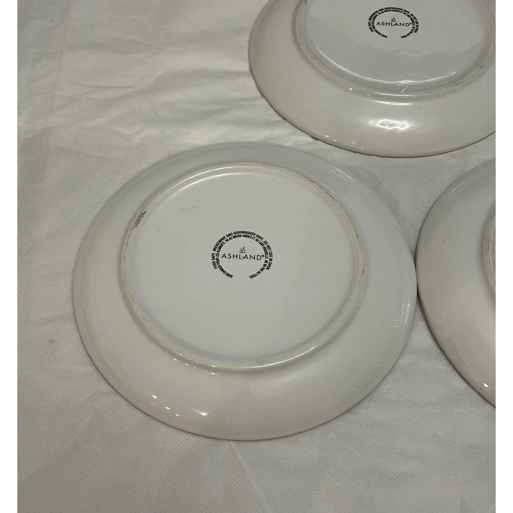 Turkey Pheasant Plates Set of 5 Floral Thanksgiving Fall Bird Country Farm Cabin